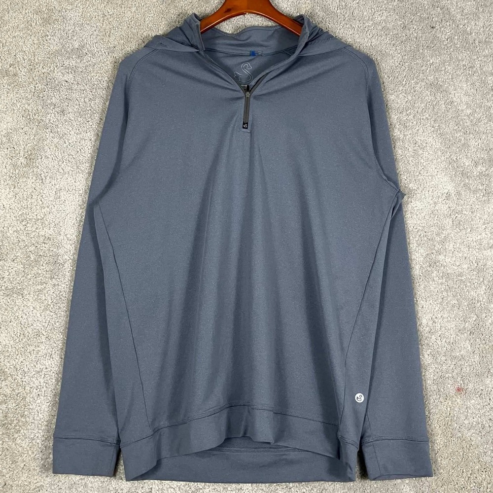 Swannies Quarter Zip Hoodie Pullover Mens Large Gray Performance Golf Activewear